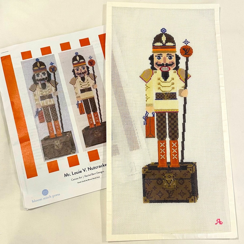 NWT! Rachel Barri Designs - Louis V. Cracker - nutcracker needlepoint canvas